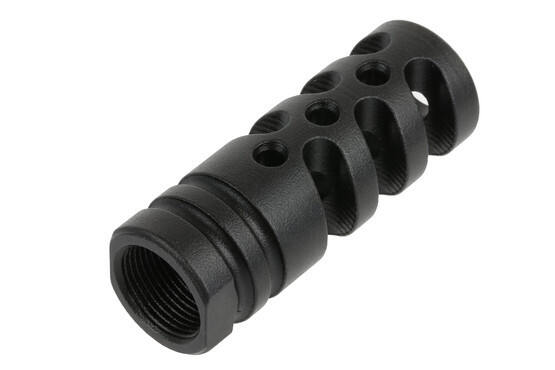 The nada zero impulse Muzzle brake by Radical Firearms has multiple ports for directing gas flow